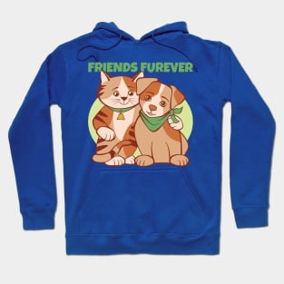 Friends Furever Cat and Dog Hoodie